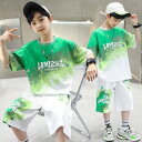 スポーツウェア Tシャツ 半袖 子供服 セットアップ キッズ 男の子 トップス ハーフパンツ 上下セット ジャージ トレーニングウェア 夏服 子ども服 R...