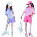 セットアップ 女の子 キッズ 韓国子供服 パンツセット 夏 ガールズ POLOシャツ ショートパンツ 2点セット スポーツウェア アウトドア 部屋着 夏服 半袖...