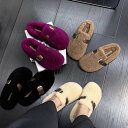 レディース スリッポン ボア シューズ あったか もこもこ 厚底サンダル ベルト 冬 冬用 スリッパ ベランダサンダル 防寒シューズ ルームシューズ フェイクファー 屋外 室内 ぽかぽか 軽量 暖かい 冬靴 裏起毛 ローファー かかとなし カジュアル 脱ぎ履きやすい 冷え対策