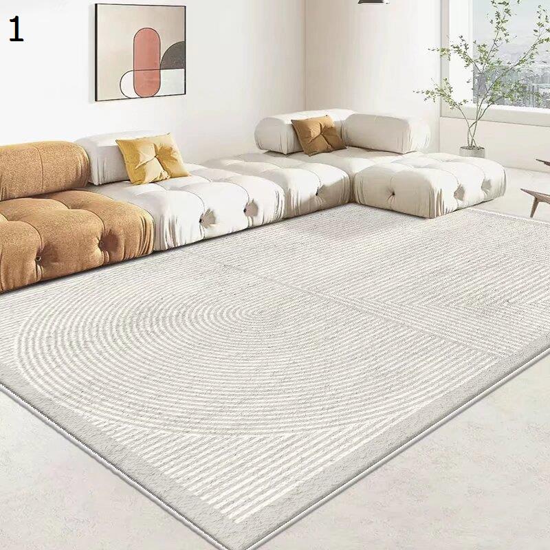 8帖用（352 cm×352 cm） - ラグカーペット おしゃれ 幾何柄 絨毯 カシミヤカーペット 静音性 転倒防止 速乾性 滑り止め 柔らかい フロアマット 床保護 耐摩耗性 リビングルーム 居間用 デコレーション