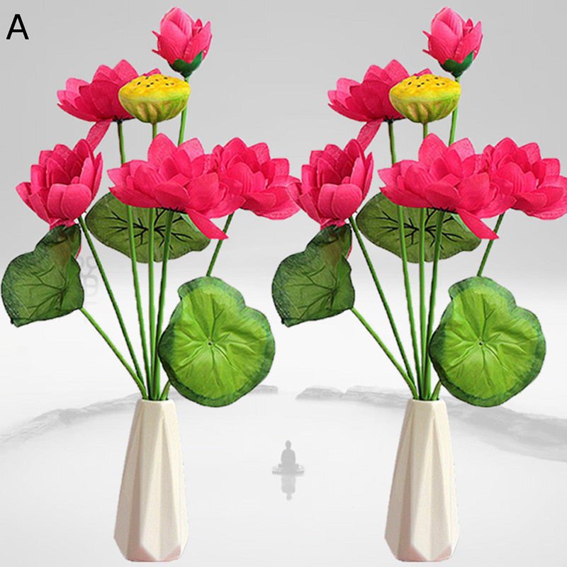 Other - 造花セット 造花インテリア 荷 ?の花 花束 枯れない花 装飾花 観葉植物 リアル 本物そっくり 枯れない 花瓶 北欧 アート ins デコレーション 敬老の日 部屋飾り 置物 卓上置き ギフト