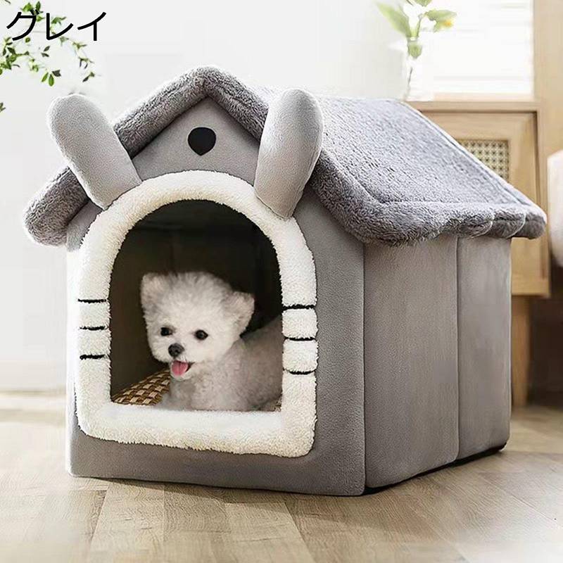 Bed Cuddler - ペットハウス 犬用ハウス ペットベッド 春夏秋冬用 滑りにくい裏生地 犬用ベッド キャット ペットクッション 室内用 お手入れ簡単 保温防寒 寝床 おしゃれ ペット用寝袋 耐え噛み 肌触りよい ドッグ寝床