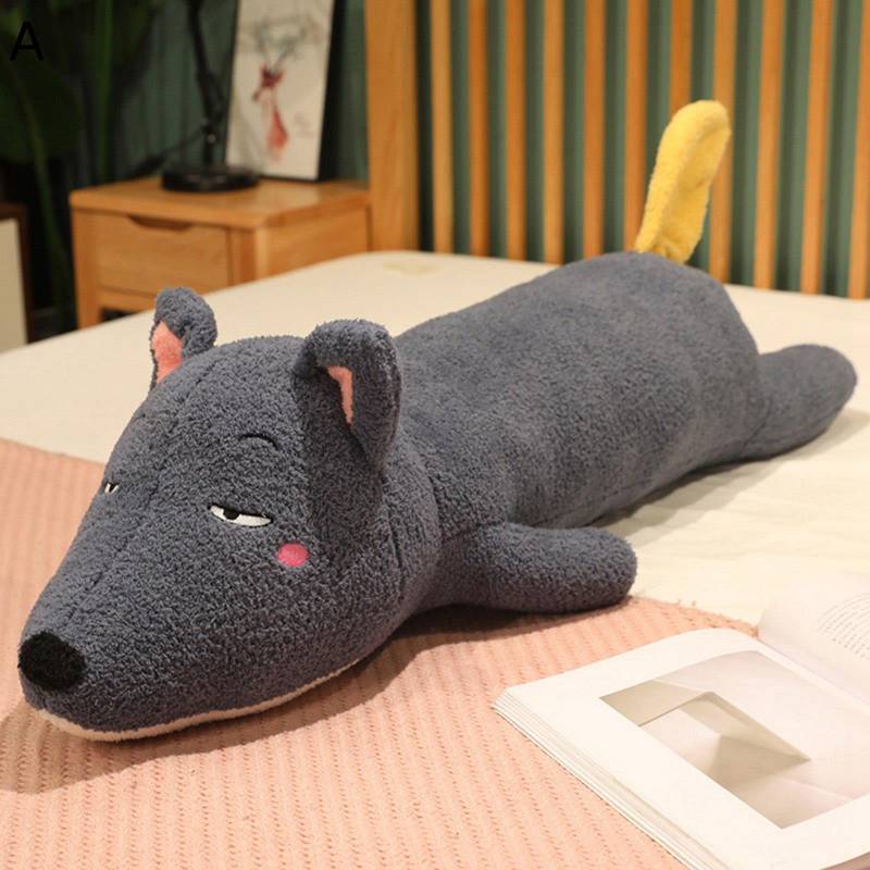 Rakuten - ぬいぐるみ 抱きまくら クッション 可愛い 動物 縫い包み ロング 長い ソファー背当て 添い寝枕 横向き寝 枕 もちもち ふわふわ もふもふ 柔らかい 癒しグッズ 洗える 気持ちいい リラックス インテリア ソファ 店飾り