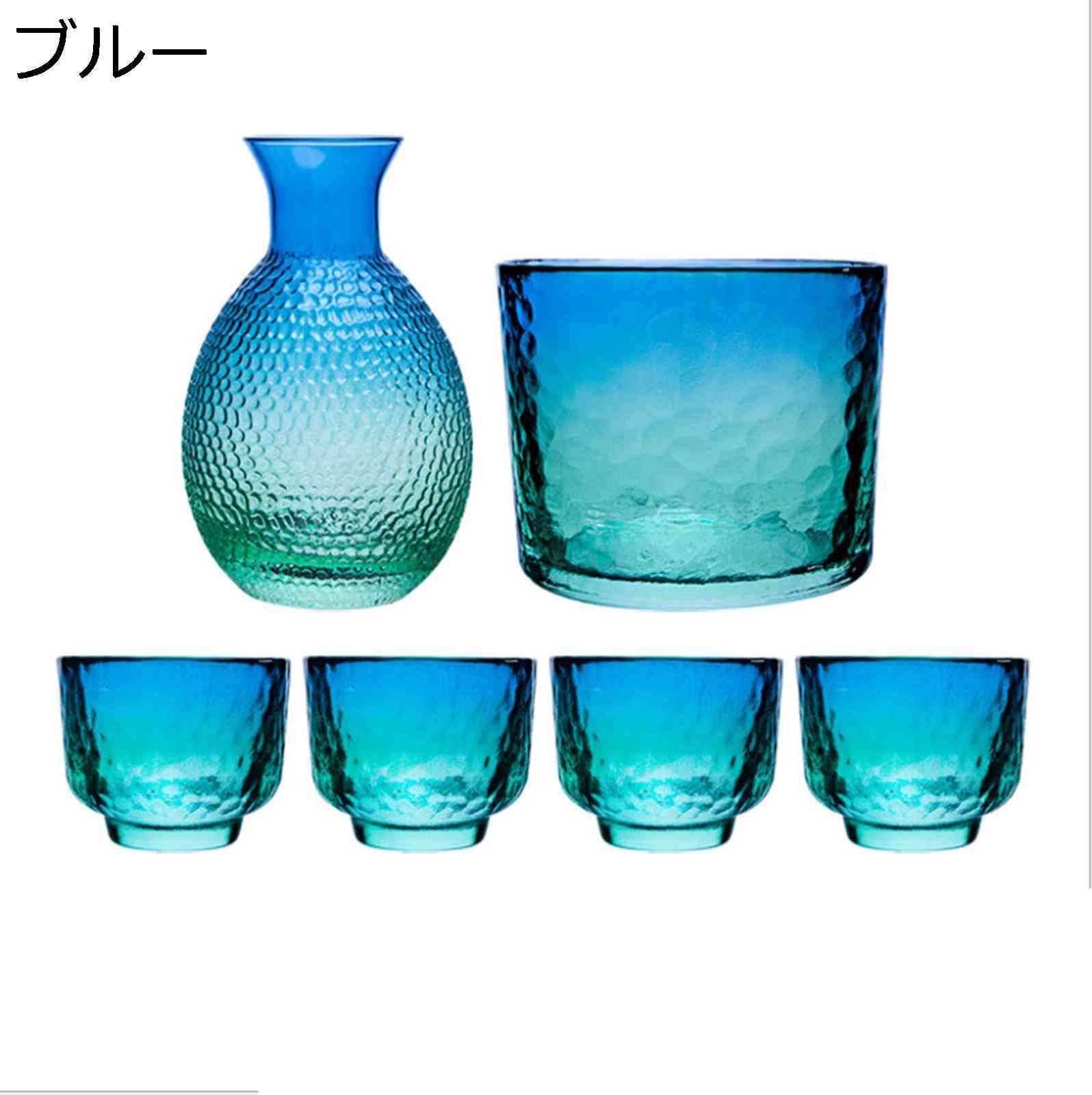 酒器セット 徳利 とっくり ぐい呑み おちょこ セット ガラス徳利セット 冷酒耐熱ガラス 酒燗冷酒器 冷酒 燗瓶 酒盃 お酒入れ 酒器揃 ガラス グラス 6点セット 日本酒用 晩酌 プレゼント ギフト