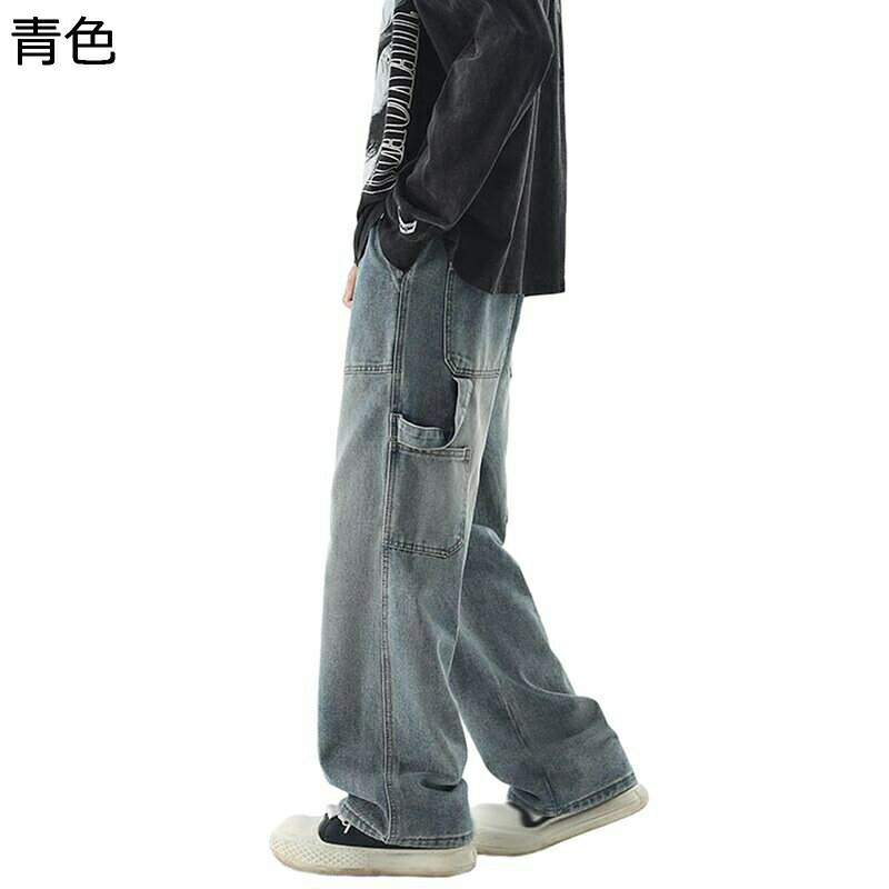 メンズ ジーンズ デニムパンツ ゴムウエスト カーゴパンツ マルチポケット お洒落 かっこいい ユニセックス ポケット付き 下着 ジーパン カジュアル 脚長 着やせ チノパンツ 柔らかい かっこいい 多機能 ジュニア