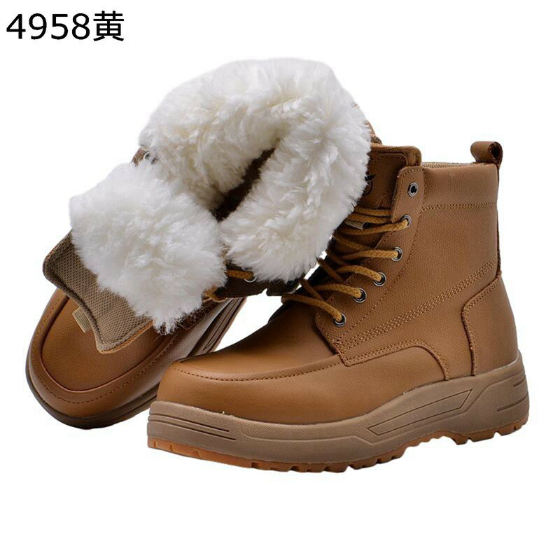 Other - スノーブーツ 編み上げ ハイキングブーツ メンズ 本革 裏ファー 登山靴 冬用 大きいサイズ 雪対策 ハイカット あったかい 切り替え 履きやすい 耐久性 防水 滑りにくい ウォーキング 室外 通勤 作業