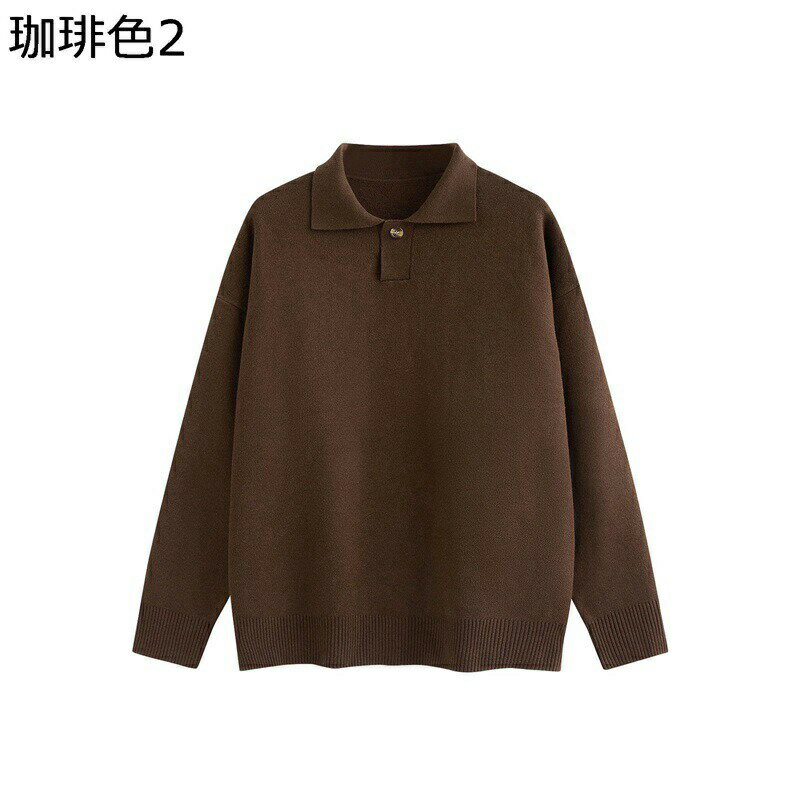 メンズ 長袖ニットセーター リラックスフィット カジュアル 秋冬 ボタン ポロシャツ 無地 上品 大人 暖かい 抗菌防臭 着心地のいい ギフト 通勤 韓国ファッション 父の日 ゴルフ かっこいい