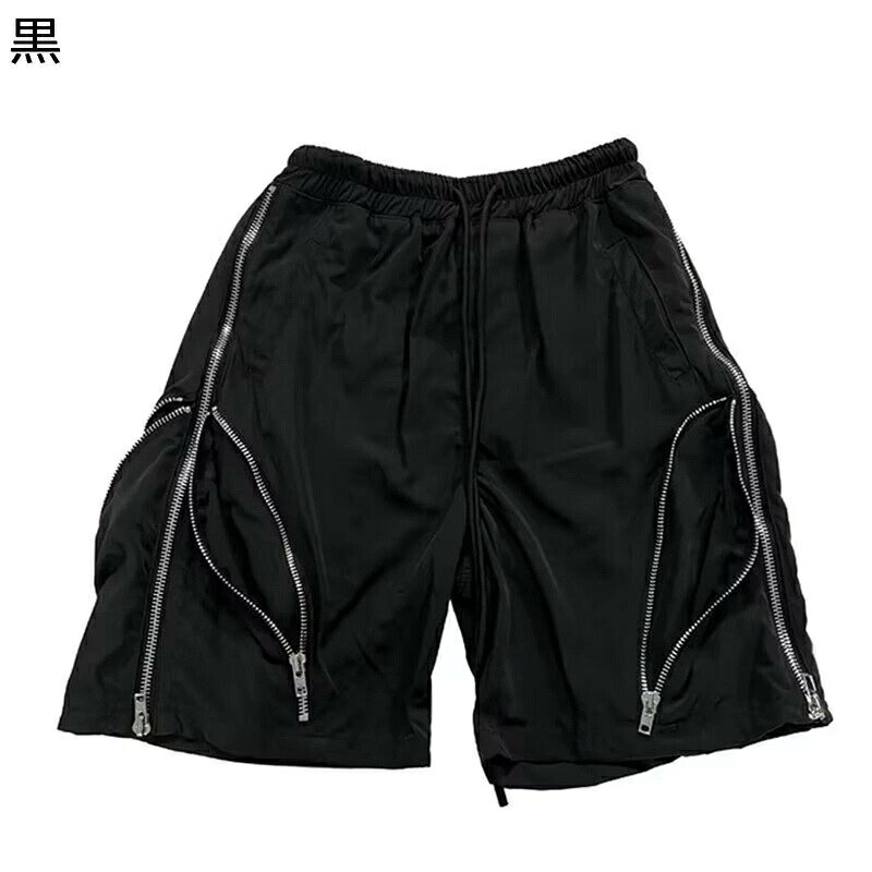 ショートパンツ メンズ ワークパンツ 五分ズボン カーゴ 夏用 春着 ジッパーポケット ヒモ仕様 シルク 薄い 通気速乾 着用感 ゆったり ヒップホップ 街着 アクティブ 登山ウェア 外出着
