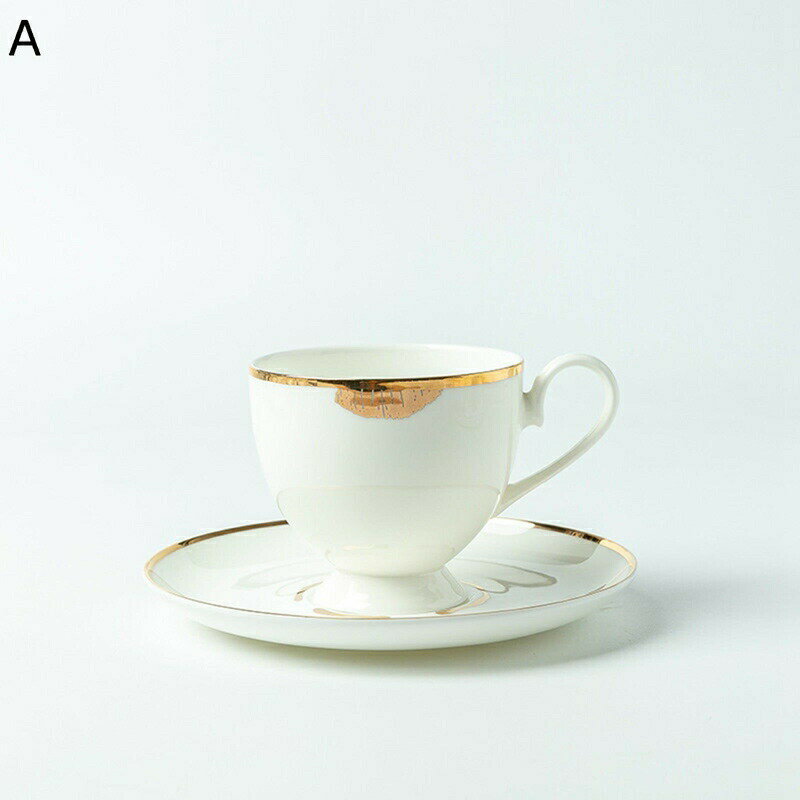 ラテカップ カップ ソーサーセット コーヒーカップ ティーカップ ボーンチャイナ 金箔押し 紅茶カップ 牛乳 お茶 朝食 キッチン 欧米風 無地 北欧 簡約 シンプル セラミックコーヒーマグ アフタヌーンティー