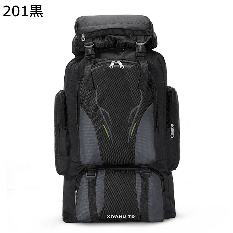 ザック 登山 70L リュックサック ファスナー マルチポケット バッグ バックパック 雨対策 大容量 リュックデイザック トレッキング 収納性 通気 デイバッグ 耐久 頑丈 耐震 遠足 アウトドア