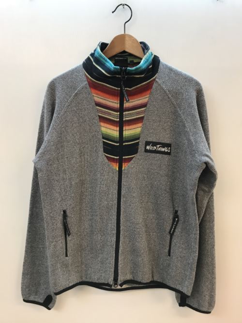 WILDTHINGS ワイルドシングス　ジップアップ　ジャケット　インド綿　コットン　サイズM　グレー　11FW..