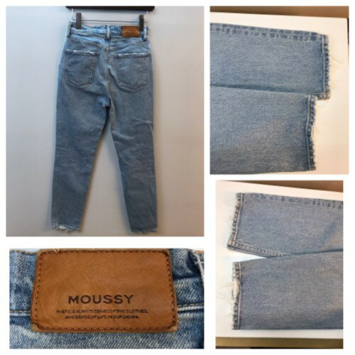 MOUSSY　マウジー　デニム　パンツ　コットン　サイズ24　インディゴブルー　010CAC12-2460-5／ボトムス【中古】[☆3]