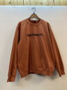 carhartt カーハート 長袖 スウェット オレンジ 胸ロゴ刺繍 メンズ トップス XLサイズ コットン ポリエステル カンボジア製/トップス【中古】[☆2...