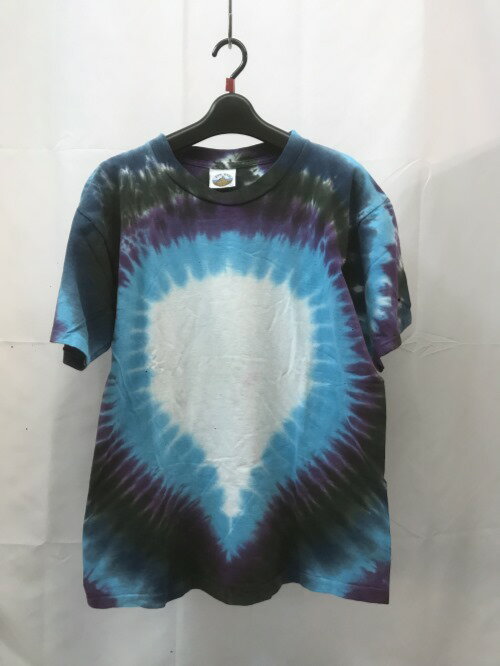 EYE-DYE タイダイ プリント Tシャツ MADEinUSA メンズ　トップス　Lサイズ　コットン　パープル　ブルー　ホワイト　カーキ／トップス【中古】[☆3]