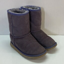 UGG アグ ムートンブーツ クラシック ショート レディース スエード パープル UK5 23.5CM相当／レディース・ブーツ【中古】[☆2]