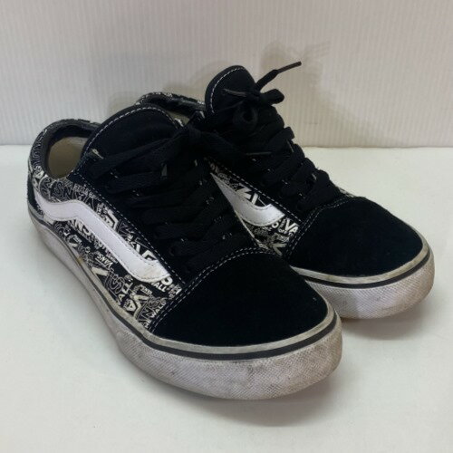 VANS ヴァンズ OLDSKOOL オールドスクール V36CF P.LOGO 611328-0001 ロゴ スニーカー スエード レディース 24CM ブラック／レディース・スニーカー【中古】[☆2]