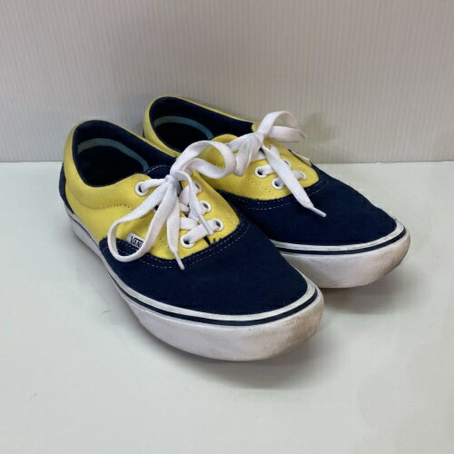 VANS?バンズ スニーカー COMFYCUSH VN0A3WM9VNO ローカット 23.5CM レディース イエロー ネイビー／レディース・スニーカー【中古】[☆2]