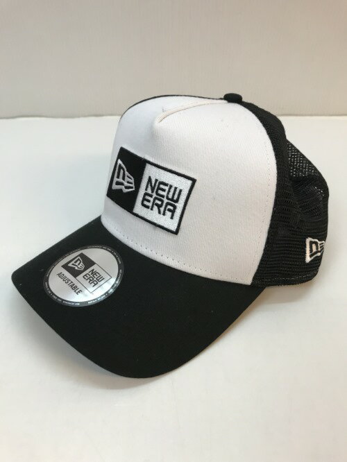 NEW ERA　ニューエラ　9FORTY A-Frame　トラッカー　Box Logo　キャップ　コットン　ホワイト×ブラック..