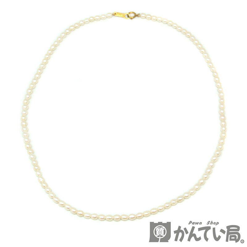 TASAKI【田崎】タサキ ベビーパール 約4mm玉　1連ネックレス 留め具K18YG レディース ジュエリー アクセサリー 42.5cm 7.6g【USED-A】【質屋かんてい局名古屋西店】のサムネイル