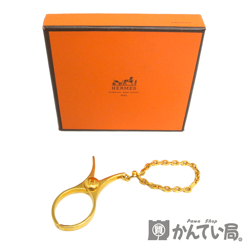 HERMES【エルメス】グローブホルダー 手袋 フィルー クリップ チャーム メタル ゴールド GD金具 レディース メンズ ユニセックス【USED-SA】【質屋かんてい局名古屋西店】のサムネイル