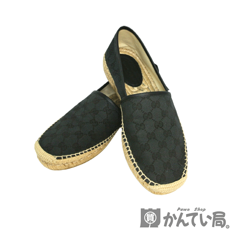 GUCCI 【グッチ】 エスパドリーユ シューズ 靴 スリップオン GGキャンバス メンズ ファッシ ...