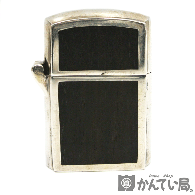 STANLEY GUESS【スタンリーゲス】オイルライター ラージウッドインレイドジッポー プレーンヒンジ ソリッドウッド シルバー ZIPPO 喫煙具 メンズ レディース 【中古】USED-B【かんてい局名古屋西店】