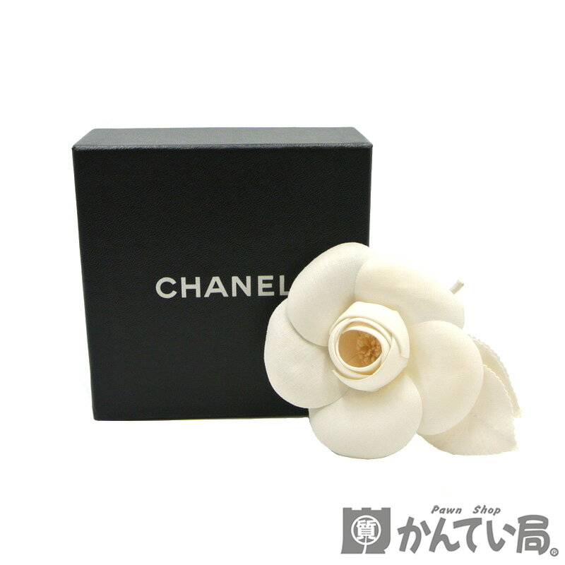 CHANEL【シャネル】コサージュ ブローチ カメリア ホワイト ゴールド アクセサリー【中古】USED-AB【質屋かんてい局名古屋西店】