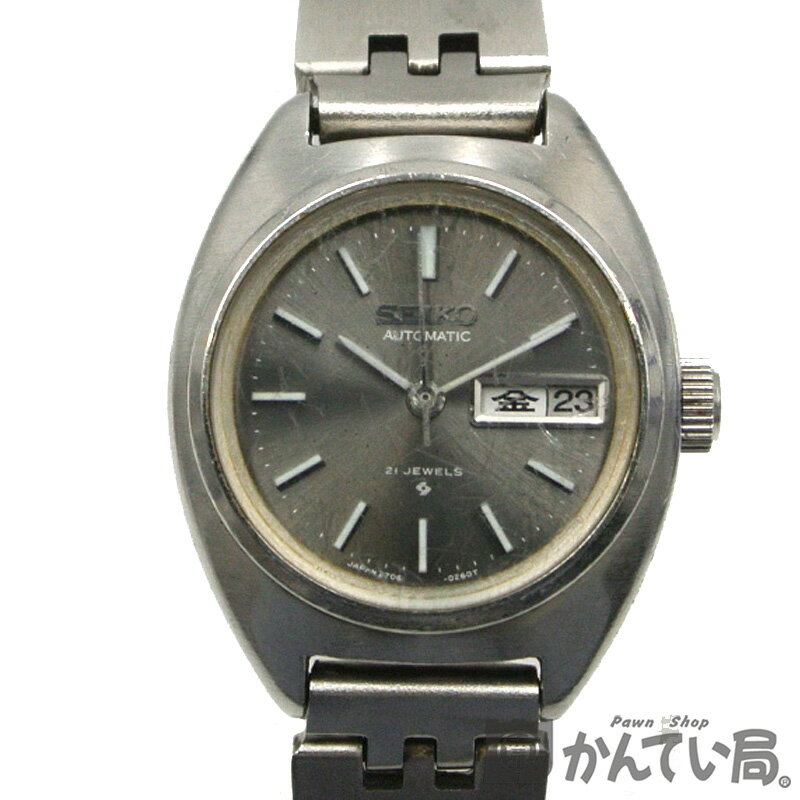 SEIKO【セイコー】2706-0070 AUTOMATIC 自動巻き レディース 腕時計 シルバー デイデイト 3針 アナログ ウォッチ【中古】USED-B【質屋かんてい局名古屋西店】