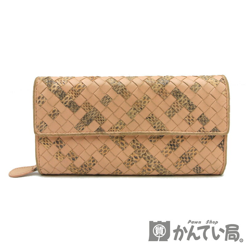 BOTTEGA VENETA {beKEFl^ ܂蒷z Cg`[g pC\~U[ sNn EHbg  USED-B