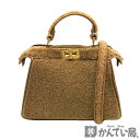 FENDI【フェンディ】ピーカブー アイシーユー 8BN327 2WAYバッグ ムートン ブラウン系 ハンドバッグ スモール レディース【中古】USED-A