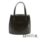 KATHARINE HAMNETT【キャサリンハムネット】ハンドバッグ ダークブラウン系 レザー 鞄 レディース【中古】USED-AB【質屋かんてい局名古屋西店】