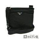 PRADA【プラダ】ショルダーバッグ ナイロン NERO ブラック トライアングルロゴ 斜め掛け 1BH978【中古】USED-A