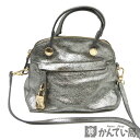 FURLA【フルラ】パイパーミニ 2WAYバッグ ショルダーバッグ レザー ハンドバッグ シルバー 鞄 レディース【中古】USED-B