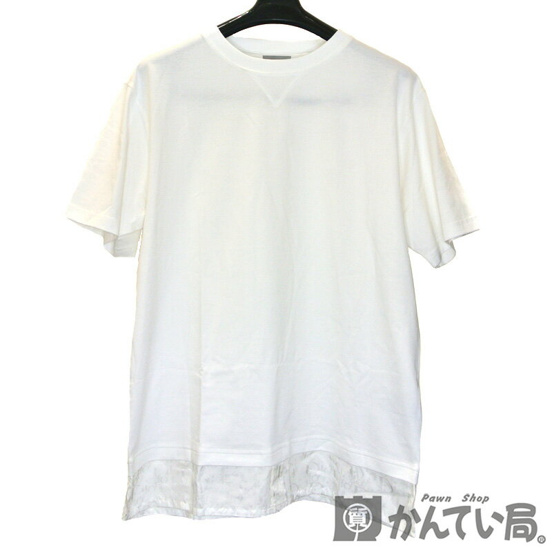 Christian Dior【クリスチャン ディオール】オーバーサイズTシャツ ディオールオブリーク コットン ホワイト Lサイズ メンズ【中古】USED-AB
