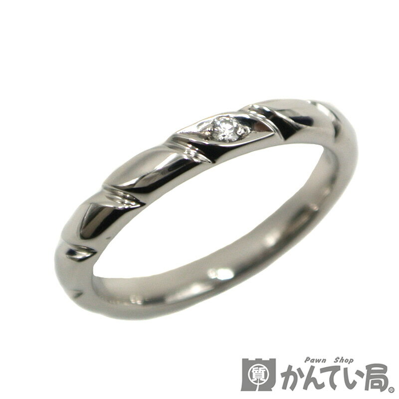 CHAUMET【ショーメ】トルサード リング 1Pダイヤ プラチナ PT950 指輪 約8号 レディース アクセサリー ジュエリー 美品【中古】USED-A【質屋かんてい局名古屋西店】のサムネイル