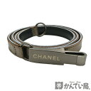 CHANEL【シャネル】ベルト CHANELロゴ ブロンズ メタリックブラウン レザー レディース【中古】USED-AB【質屋かんてい局名古屋西店】