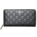 グッチ グッチシグネチャーレザー ジップアラウンドウォレット 473928 【中古】【全国送料無料】GUCCI ラウンドファスナー長財布 GGメタル グッチシマ...