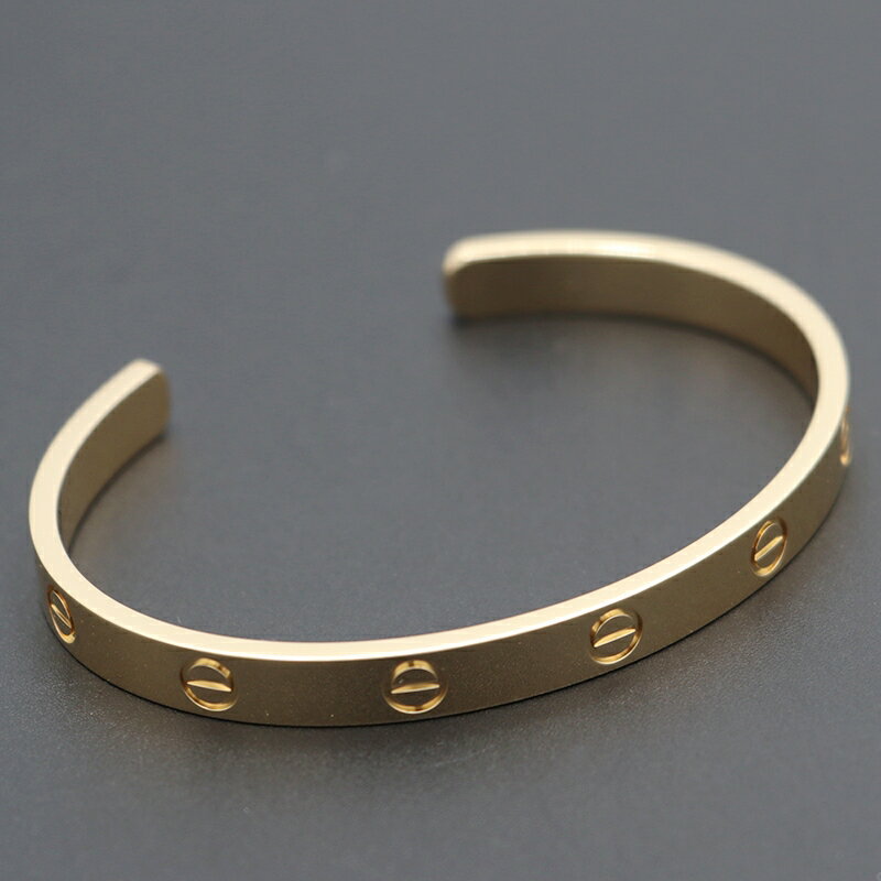 カルティエ【Cartier】【メーカー仕上げ済み】【K18YG】ラブブレス / オープン / バングル / 18金 / イエローゴールド / #18 / 約27.6g【中古】12546のサムネイル