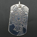 クロムハーツ【CHROMEHEARTS】【ラージ】D/TAG GOD BLESS / ゴッド ブレス ザ ワールド/ドッグタグ/ペンダント/セメタリークロス/2...