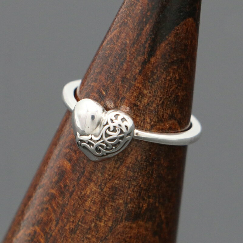 クロムハーツ【CHROMEHEARTS】ハート/バブルガムリング/9号/2.21g【中古】133353