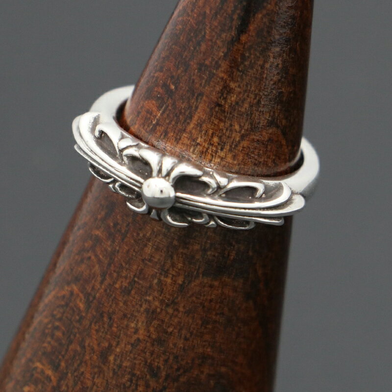 クロムハーツ【CHROMEHEARTS】ベイビークラシック/フローラルクロスリング/12号/5.21g【中古】132815