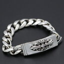 クロムハーツ【CHROMEHEARTS】【保証書付】【ダイヤモンド】フローラルクロス/クラシック IDブレスレット/13リンク/107.8g【中古】121518