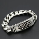 クロムハーツ 【CHROMEHEARTS】 レイズドセメタリークロス / クラシック / IDブレスレット / 13リンク / 129.3g【中古】13561