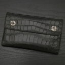 クロムハーツ【CHROMEHEARTS】【アリゲーター】ウェーブウォレット/クロスボタン/三つ折り財布【中古】一宮店(144438)