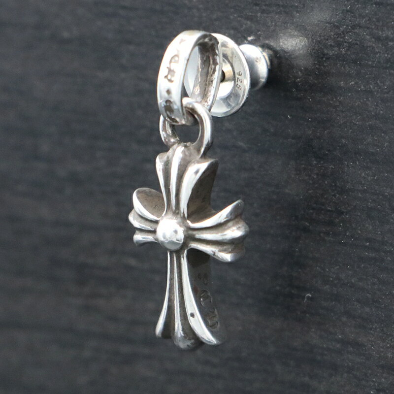 クロムハーツ【CHROMEHEARTS】 ベイビーファット クロスチャーム ピアス / ドロップピアス / 2.54g 【中古】122371