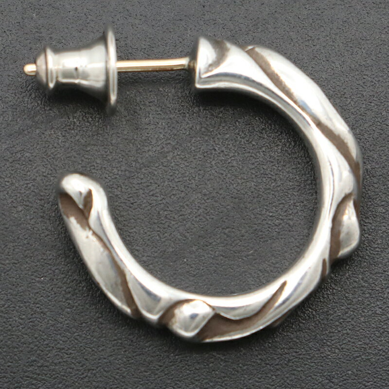 クロムハーツ【CHROMEHEARTS】HOOP SCROLL SML/スクロール フープピアス/3.82g【中古】122109