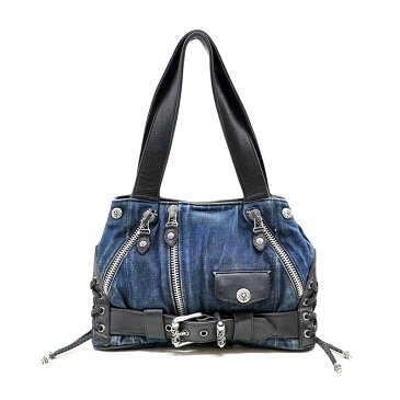 クロムハーツ【CHROMEHEARTS】【スモール】JJ DEAN/トートバッグ/ショルダーバッグ/JJディーン/デニム【中古】9-3160