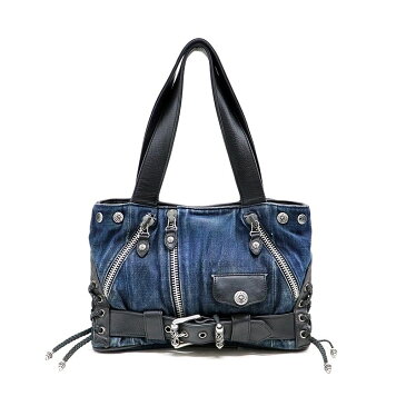 クロムハーツ【CHROMEHEARTS】【スモール】JJ DEAN/トートバッグ/ショルダーバッグ/JJディーン/デニム【中古】9-3160