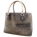 ベルルッティ【Berluti】トゥジュール/トートバッグ/カリグラフィ/スクリットレザー/ブラック系【中古】101820