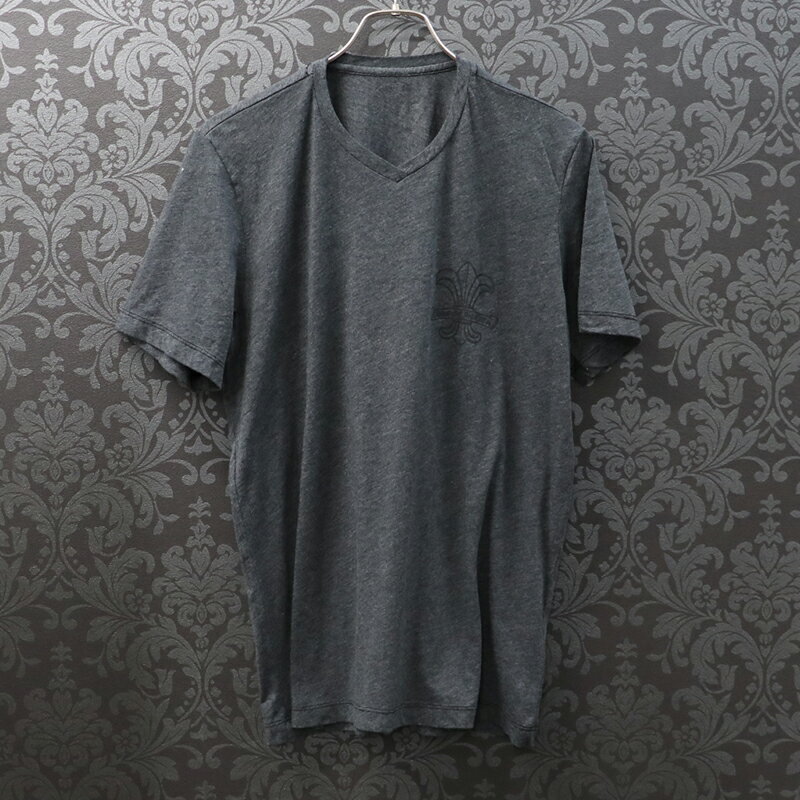 クロムハーツ【CHROMEHEARTS】CHフレアプリントTシャツ/グレー/Mサイズ【中古】19-3576